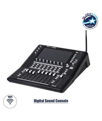 GloboStar® FDB F260 98023 Multifunctional Digital Mixer Audio Console 24Ch - Επαγγελματική Ψηφιακή Κονσόλα Ήχου 16Ch Audio In - 8Ch Audio Out - 8Ch BUS Out - Οθόνη Αφής 10" HD - Wifi Smart System - UDP - AC 220V-50-60Hz - IP20 - Μαύρο - Μ38 x Π49 x Υ14cm